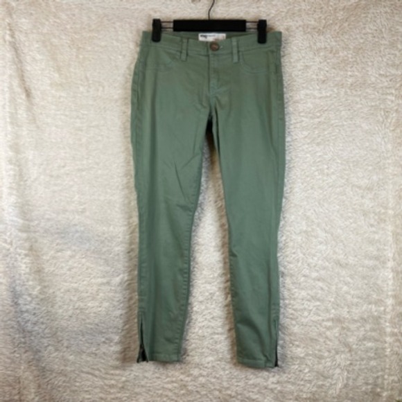 RSQ Denim - Rsq Womens Miami Jeggings Green Pockets Ankle Zipper Flat Front Denim Juniors 7